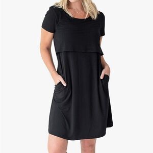 NWT Kindred Bravely Eleonora Bamboo Maternity & Nursing Lounge Dress Sz Small